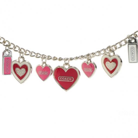 Coach Heart Float Silver Necklaces CYT | Women